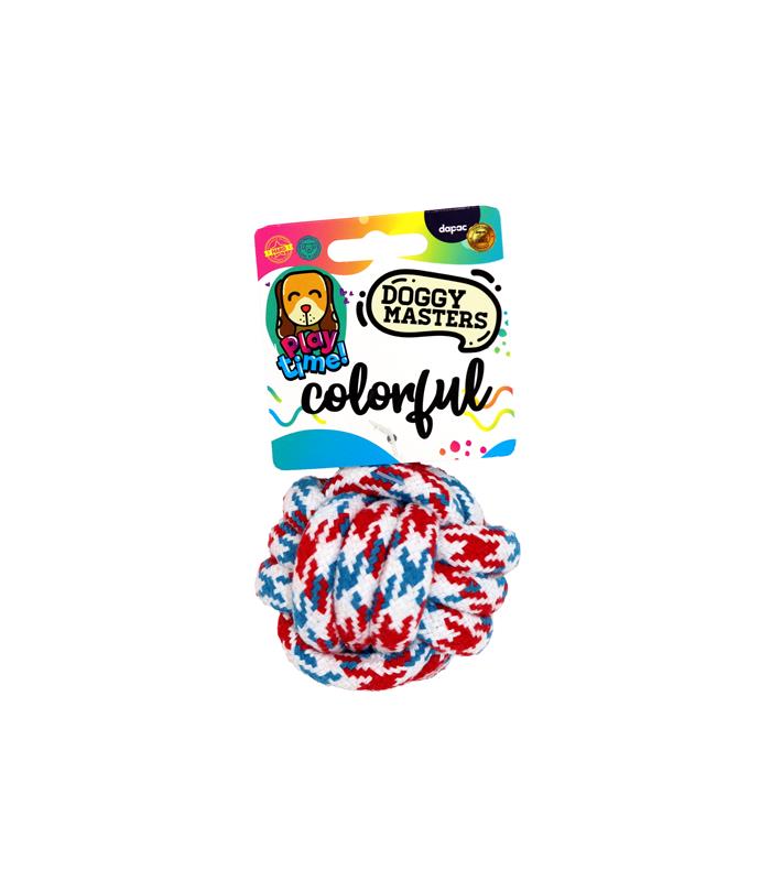 DOGGY MASTERS PELOTA CUERDA BORDADA 8CM